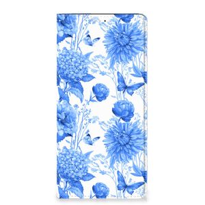 Smart Cover voor Samsung Galaxy A33 5G Flowers Blue