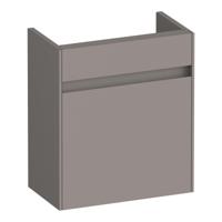 Brauer Inspire Fonteinkast - 40 cm - met 1 Deur Greeploos Linksdraaiend - Mat Taupe