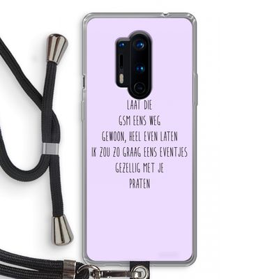 GSM: OnePlus 8 Pro Transparant Hoesje met koord