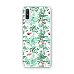 Flamingo bladeren: Samsung Galaxy A70 Transparant Hoesje