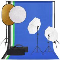 VidaXL Fotostudioset met verlichtingsset, achtergrond en reflector