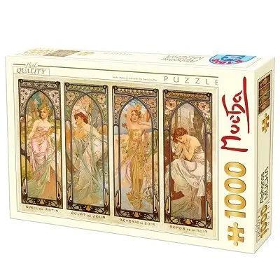 Alphonse Mucha Puzzel 1000 Stukjes De delen van de Dag