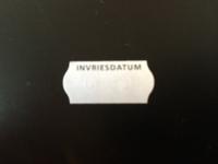 Etiket 2612 diepvries INVRIESDATUM
