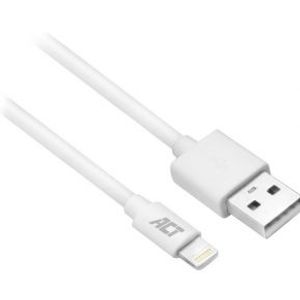 ACT USB 2.0 laad- en datakabel A male - Lightning male 1 meter