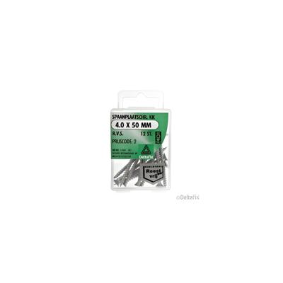 Spaanpl.schr. rvs 4.0x50mm 12st - Deltafix