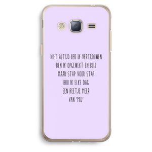 Zelfvertrouwen: Samsung Galaxy J3 (2016) Transparant Hoesje