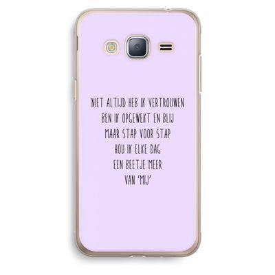 Zelfvertrouwen: Samsung Galaxy J3 (2016) Transparant Hoesje