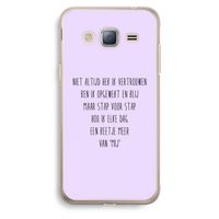 Zelfvertrouwen: Samsung Galaxy J3 (2016) Transparant Hoesje
