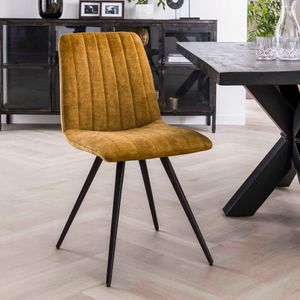 Eetkamerstoel 'Cora' Velvet, kleur Goud