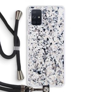 Gespikkelde marmer: Samsung Galaxy A71 Transparant Hoesje met koord