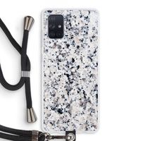 Gespikkelde marmer: Samsung Galaxy A71 Transparant Hoesje met koord