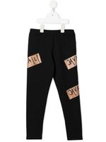 Roberto Cavalli Junior pantalon de jogging slim à logo imprimé - Noir - thumbnail