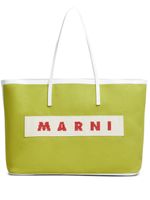 Marni petit sac à main Janus à logo brodé - Vert