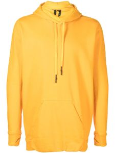 11 By Boris Bidjan Saberi hoodie en coton à logo imprimé - Jaune