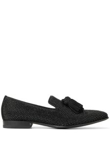 Jimmy Choo chaussons Foxley à ornements en cristal - Noir