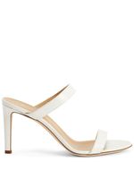 Giuseppe Zanotti mules en cuir Calista à double bride 120 mm - Blanc - thumbnail