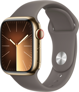 Apple Watch Series 9 41 mm Digitaal 352 x 430 Pixels Touchscreen 4G Goud Wifi GPS