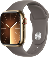 Apple Watch Series 9 41 mm Digitaal 352 x 430 Pixels Touchscreen 4G Goud Wifi GPS - thumbnail