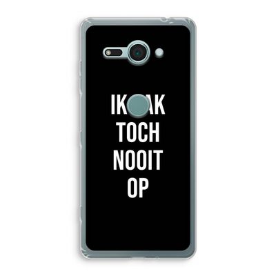 Ik pak nooit op - Zwart: Sony Xperia XZ2 Compact Transparant Hoesje