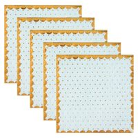 Santex feest servetten - stippen - 100x stuks - 25 x 25 cm - papier - blauw/goud - Feestservetten - thumbnail
