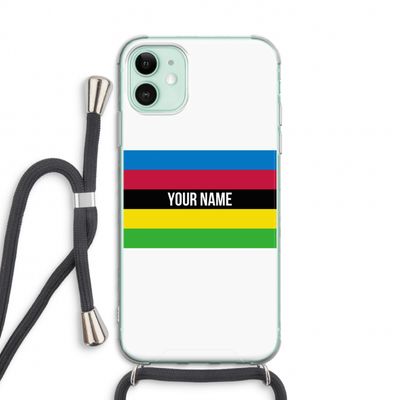 WK Wielrennen: iPhone 11 Transparant Hoesje met koord