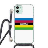 WK Wielrennen: iPhone 11 Transparant Hoesje met koord