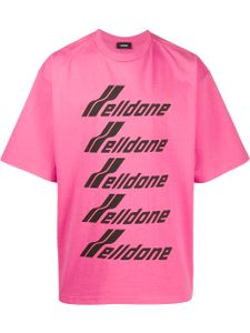 We11done t-shirt oversize à logo imprimé - Rose