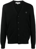 Maison Kitsuné cardigan en laine à col v - Noir