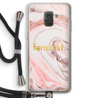Feminist: Samsung Galaxy A8 (2018) Transparant Hoesje met koord