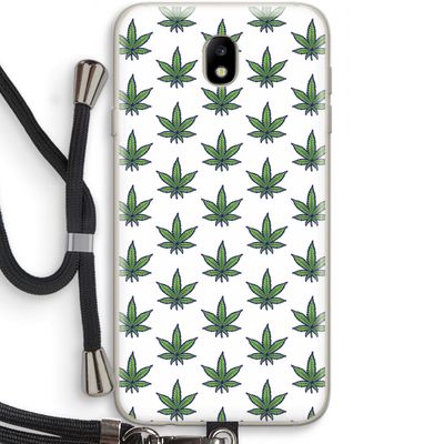 Weed: Samsung Galaxy J7 (2017) Transparant Hoesje met koord
