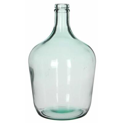 Mica Decorations Fles vaas Diego - 40 x 56 cm - transparant - gerecycled glas - flessenhals