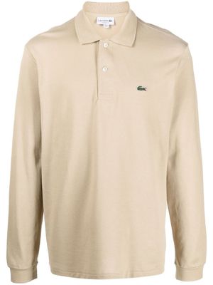 Lacoste polo à logo appliqué - Tons neutres
