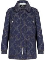 ETRO veste en jean à motif jacquard - Bleu