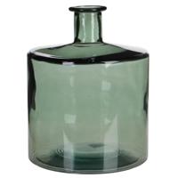 Mica Decorations Vaas Guan - groen - gerecycled glas - 21 x 26 cm