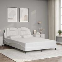 Bedframe "Viana" zonder matras kunstleer wit 140x190 cm