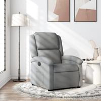 Relaxfauteuil lichtgrijze stof