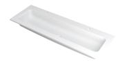 INK Wastafel Faktor polystone centraal met 2 kraangaten 140 cm x 45 cm x 1,5 cm Mat wit 3407232