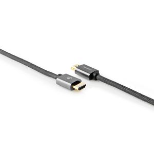 Nedis High Speed ??HDMI-Kabel met Ethernet | ARC | 1 m | Katoen | 1 stuks - CVTB34000GY10 CVTB34000GY10
