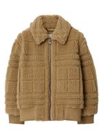 Burberry Kids veste en polaire à carreaux embossés - Tons neutres