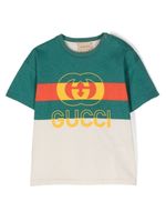 Gucci Kids logo-print cotton T-Shirt - Tons neutres - thumbnail