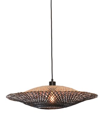 GOOD&MOJO Hanglamp 'Kalimantan' Bamboe, 60cm, kleur Zwart/Naturel