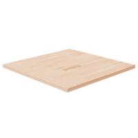 Tafelblad vierkant 70x70x2,5 cm onbehandeld massief eikenhout