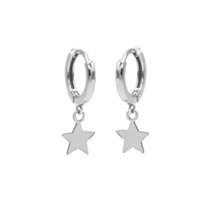 Karma Oorringen Hinged Hoops Star Zilver