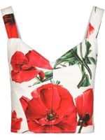 Dolce & Gabbana haut à fleurs - Blanc