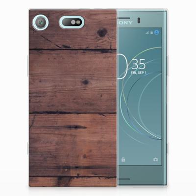 Sony Xperia XZ1 Compact | Bumper Hoesje | Old Wood