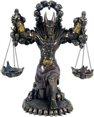 Beeld Anubis Bronskleurig - 22 cm
