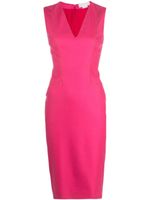 Genny Midi-jurk met contrasterende afwerking - Roze - thumbnail