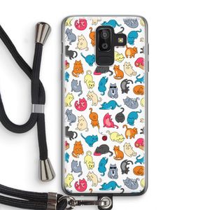 Kleurrijke katten: Samsung Galaxy J8 (2018) Transparant Hoesje met koord