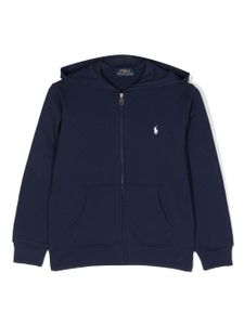 POLO RALPH LAUREN KIDS hoodie zippé à logo brodé - Bleu