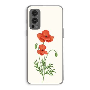 Red poppy: OnePlus Nord 2 5G Transparant Hoesje